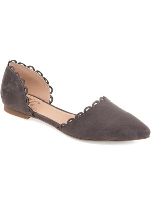 

JOURNEE COLLECTION Женские серые балетки без шнуровки Dorsay Jezlin, 9 м, Серый, JEZLIN-FLAT