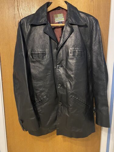 Vintage Diesel Black Leather Jacket Men's Medium Button Up EUC 90s Coat | eBay Vintage Diesel Black Leather Jacket Men's Medium Button Up EUC 90s Coat | eBay