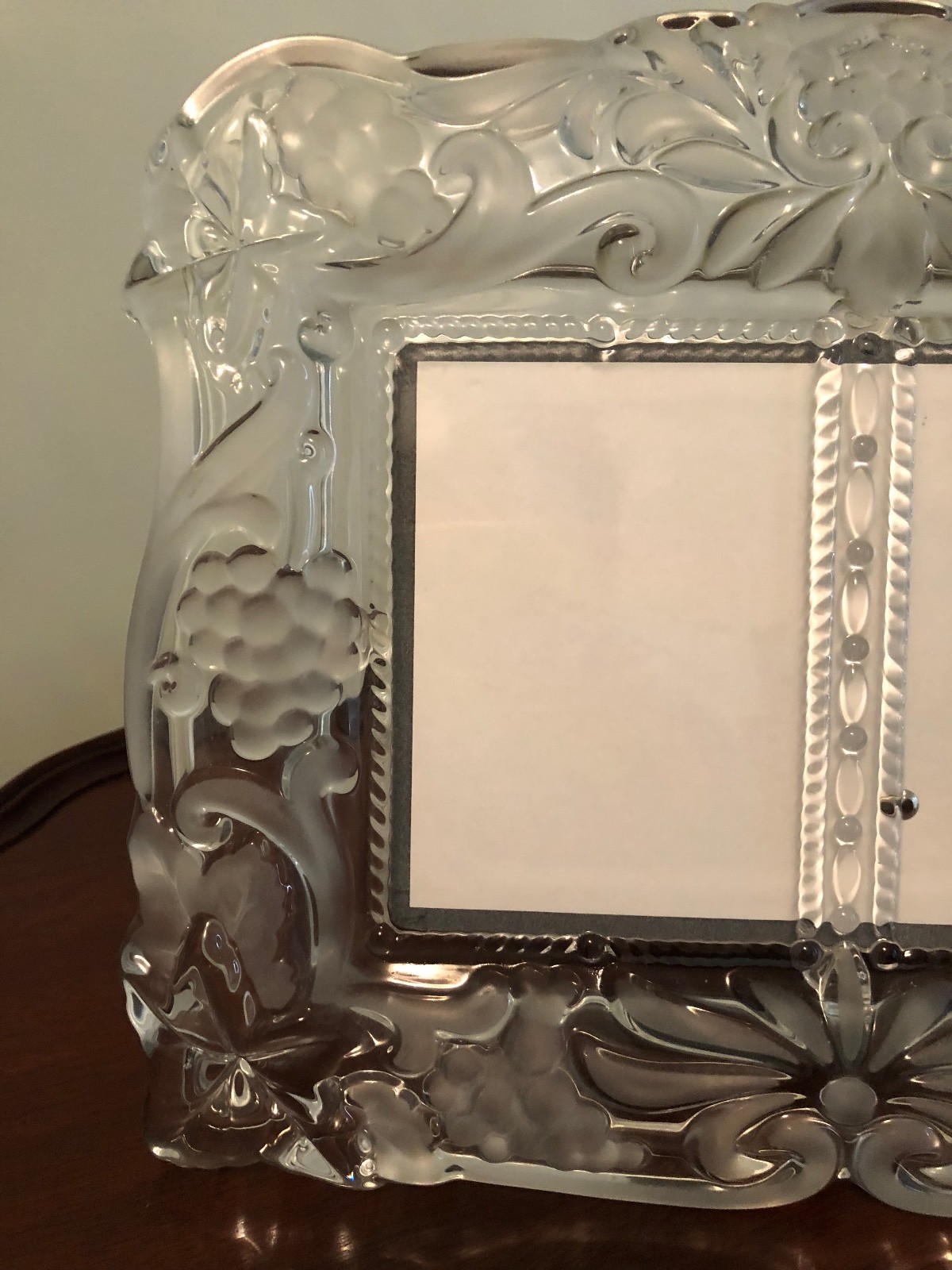 Mikasa Crystal Glass Double Picture Frame For Wedding, Anniversary, Graduation