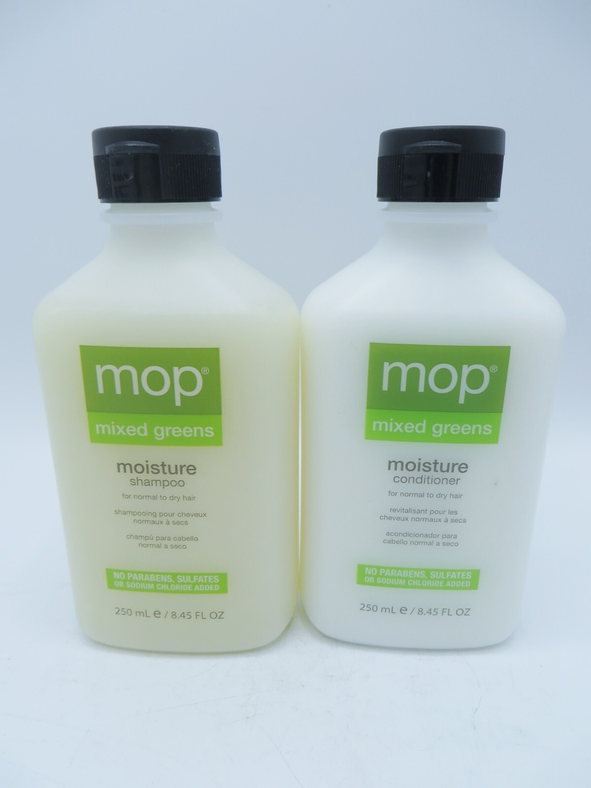 MOP MIXED GREENS MOISTURE SHAMPOO & CONDITIONER 8.45 oz