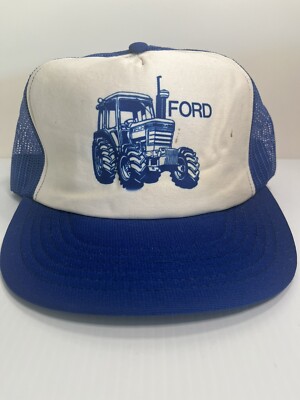 Vintage Ford Tractor Snapback Mesh Trucker Hat Made In USA Vtg