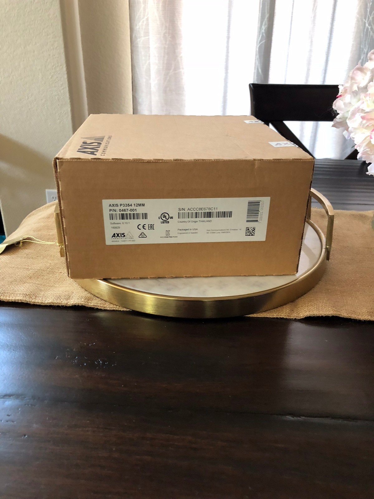 AXIS P3354 12mm Lens Tamper Resistant Indoor Fixed Dome Network Camera, 0467-001