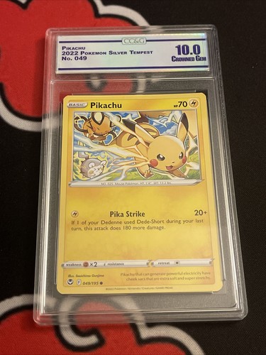 PIKA(無言購入すみません) Pikachu Silver Tempest 049/195 CC&G 10 GEM MINT | eBay