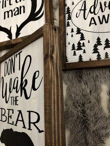 Woodland Theme Nursery Decor Signs Custom