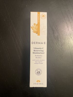 NEW DERMA E Vitamin C Renewing Moisturizer 2 oz.exp 03/2026, Probiotics, Rooibos