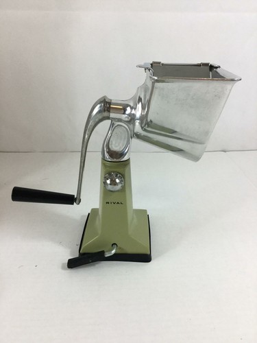 Vintage Rival Meat Grinder Grind-O-Mat Salad Maker Shred-O-Mat Avocado Green