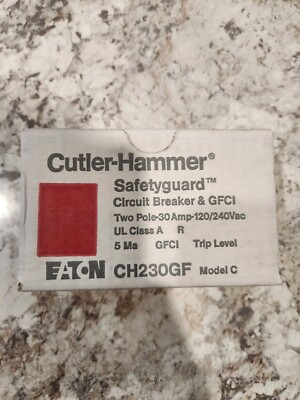Cutler-Hammer CH230GF Ground Fault GFCI Circuit Breaker 2-Pole 30A 120/240V