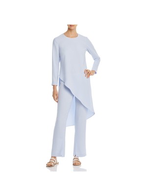 

NIC+ZOE Женский светло-голубой топ-туника с длинными рукавами и круглым вырезом, Light blue