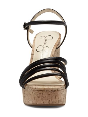 

Черные женские сандалии на танкетке Sierah с ремешком на пятке JESSICA SIMPSON 11 м на платформе 1-1/2 дюйма, Черный, JS-SIERAH