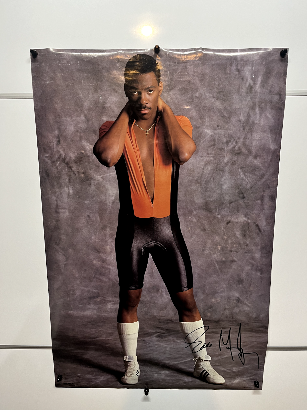 50s~60s フットボールシャツ DAN MURPHY 42 レーヨン Poster: Eddie Murphy (1986): Panda Merchandising, original spandex