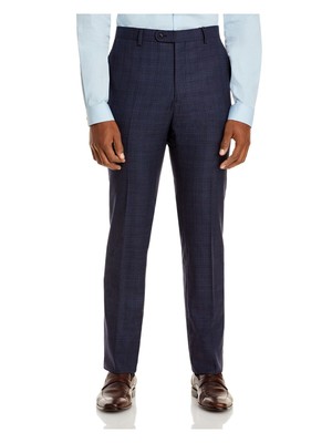 

John Varvatos Мужские темно-синие прямые брюки Slim Fit без защипов, Navy, 7101107-5T