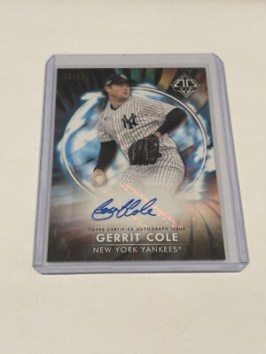 GERRIT COLE 2023 TOPPS TRANSCENDENT VIP PARTY AUTO /23 #VIPA-GC YANKEES