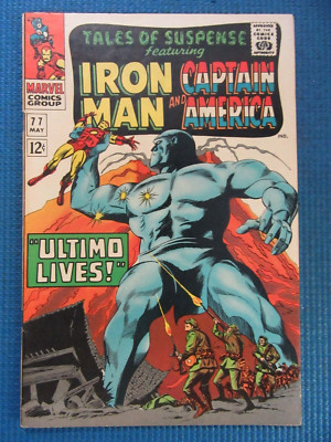 TALES OF SUSPENSE # 77 - (VF+) -CAP AMERICA/IRON MAN-1ST PEGGY CARTER AND ULTIMO
