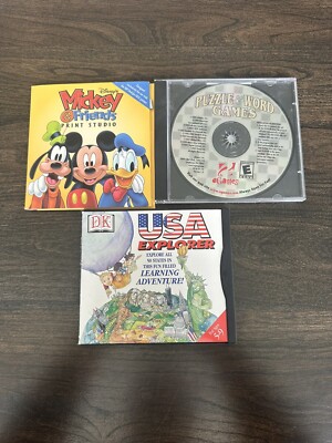 Puzzle & Word Games eGames, USA Explorer, And Mickey And Friends PC