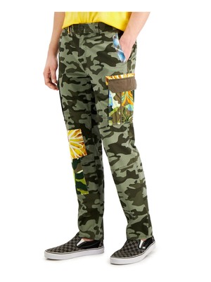 

SUN STONE Мужские брюки-карго Severin Green Camouflage Relaxed Fit, Зеленый, 100120290