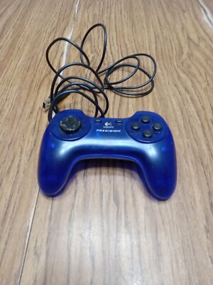 Logitech Precision Controller G-UG15 Wired Universal USB PC Gamepad Clear Blue 