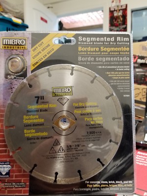 MIBRO Industrial 7'' Diamond Blade For Dry Cutting 937691 NEW 