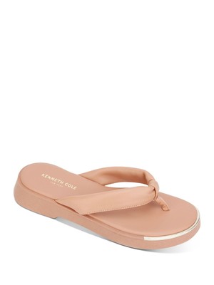 Женские коралловые сандалии-вьетнамки на танкетке Athens на платформе 1/2 от KENNETH COLE, 6 М