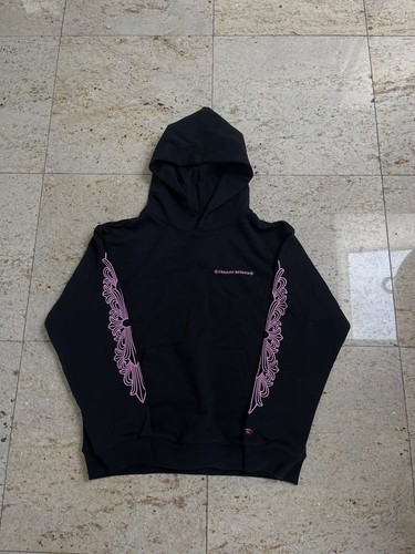 Chrome Hearts Matty Boy Shoulder Logo Hoodie Black/Pink