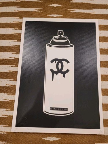 【額装】Death NYC Ltd Ed シャネル/CHANEL Death NYC 19x13 Signed Graffiti Pop Artist Rare. Chanel