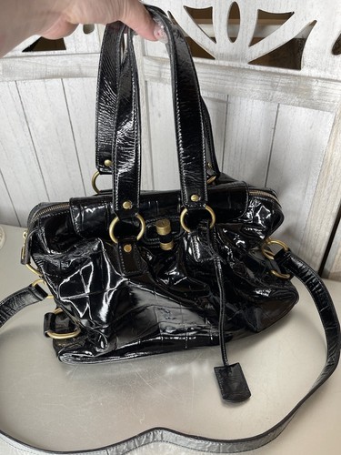 【Yves Saint Laurent Muse ムラサキ ハンドバッグ】 Yves Saint Laurent Muse ムラサキ ハンドバッグ】