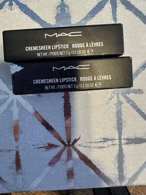 2 X  MAC CREMESHEEN LIPSTICK DARE YOU NEW IN BOX FULL SIZE