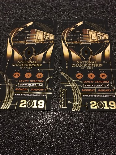 50 Yard Line 7th Row - 2019 College Football Championship Playoffs Levi Stadiium