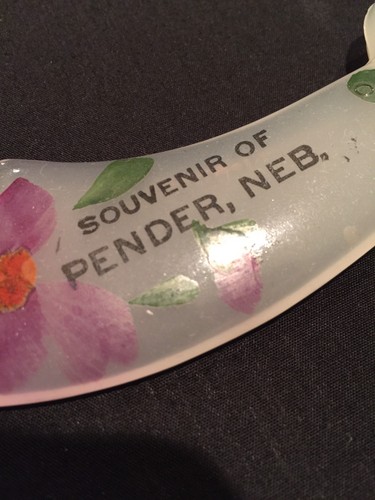 Vintage Pender Nebraska NE Glass Souviner Knife Advertising