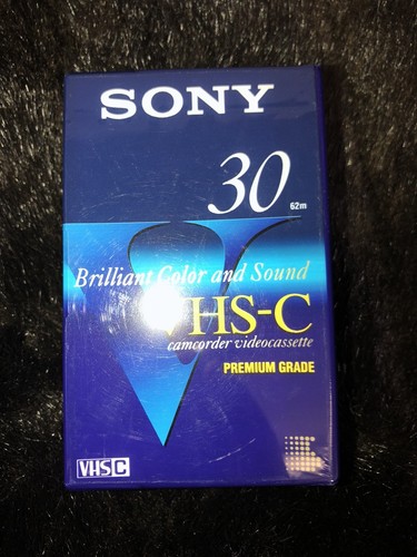 Sony VHS-C Tape 30 Minutes Camcorder Videocassette New Sealed Premium Grade