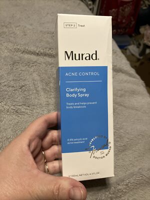 NIB Murad Clarifying Body Spray For Body Breakouts 4.3oz/130ml. Step 2 Treatment