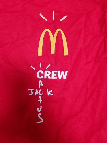 Cactus Jack Travis Scott Mcdonalds Crew Member Shirt Hanes