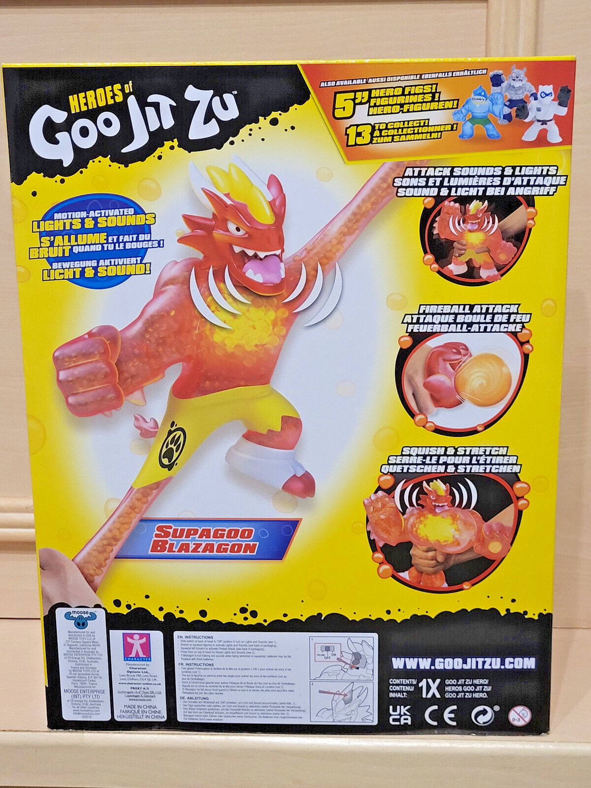 HEROES OF GOO JIT ZU SUPAGOO BLAZAGON THE DRAGON MOOSE 2018 23CM 41012 NEW (US)