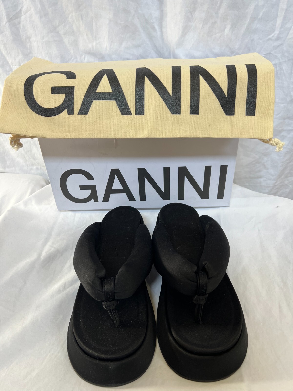 GANNI Tube Platform Sandal Black｜レディース