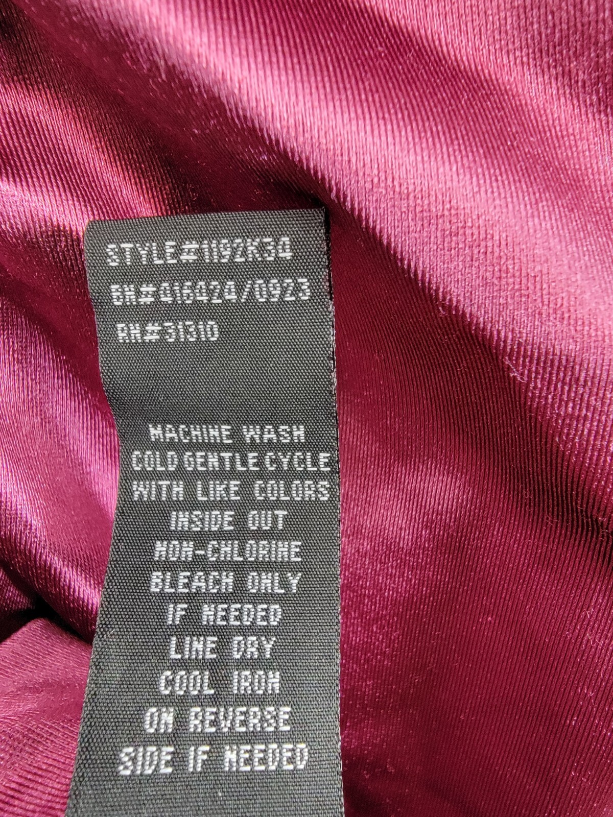 BCX Ruched Mermaid Dress Juniors' 1 Plum Front Slit V-Neck Back Zip Closure - Picture 13 of 15
