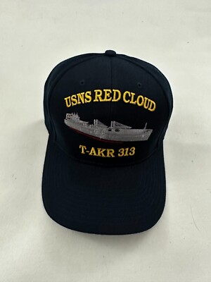 New The Corps USNS Red Cloud T-AKR 313 Blue Baseball Cap One Size