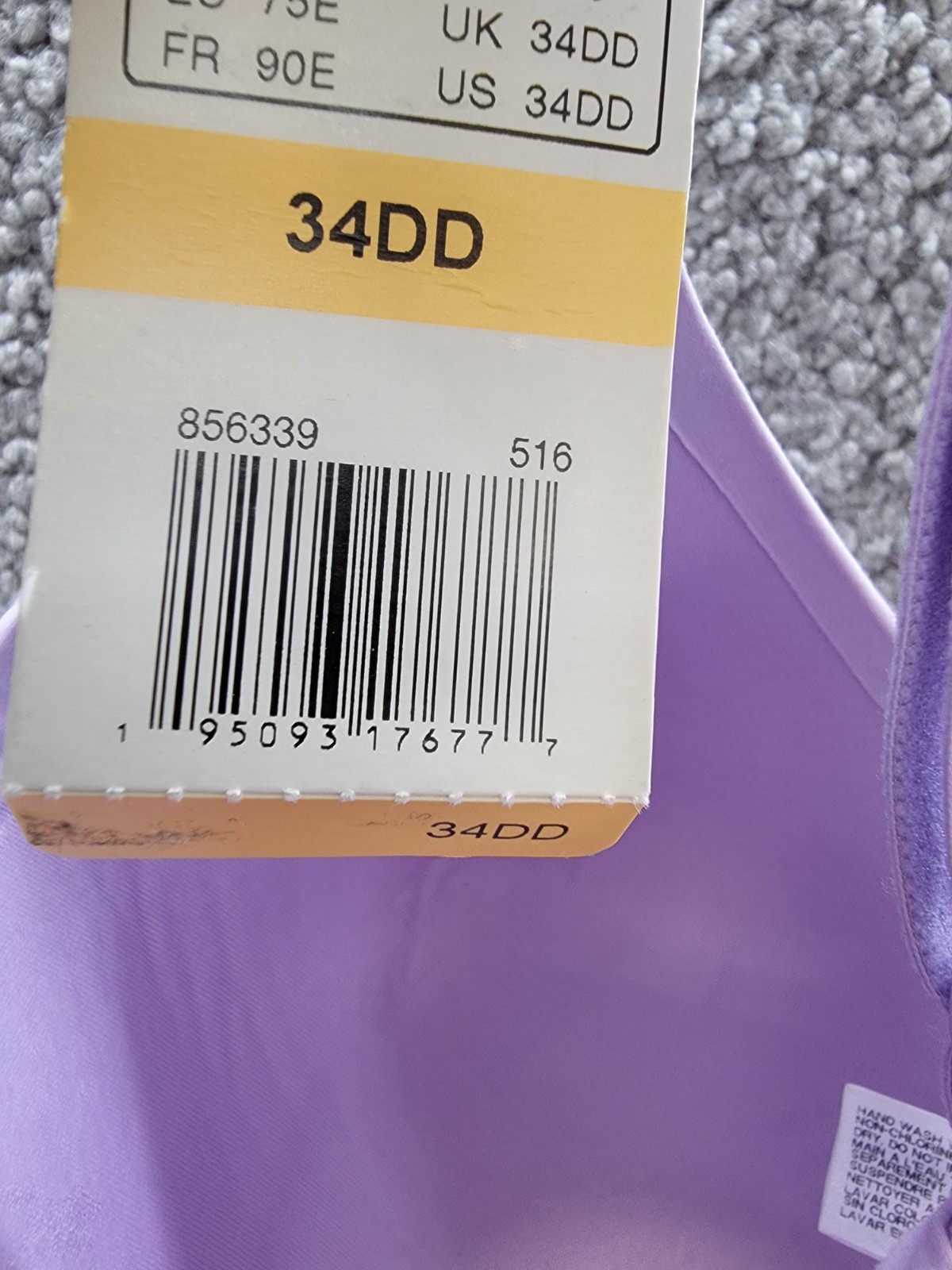 Wacoal Comfort First Wireless T-Shirt Bra Women's 34DD Purple Hook & Eye Closure - Picture 16 of 16