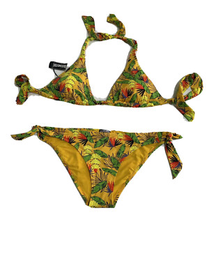 VILEBREQUIN WOMEN'S 2PC BIKINI TIE UP SWIMSUIT FLOWER PRINT