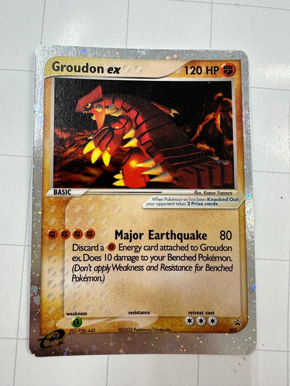 Groudon ex 002 Holo Black Star Promo Pokemon Card Moderately Groudon ex 002 Holo Black Star Promo Pokemon Card Moderately