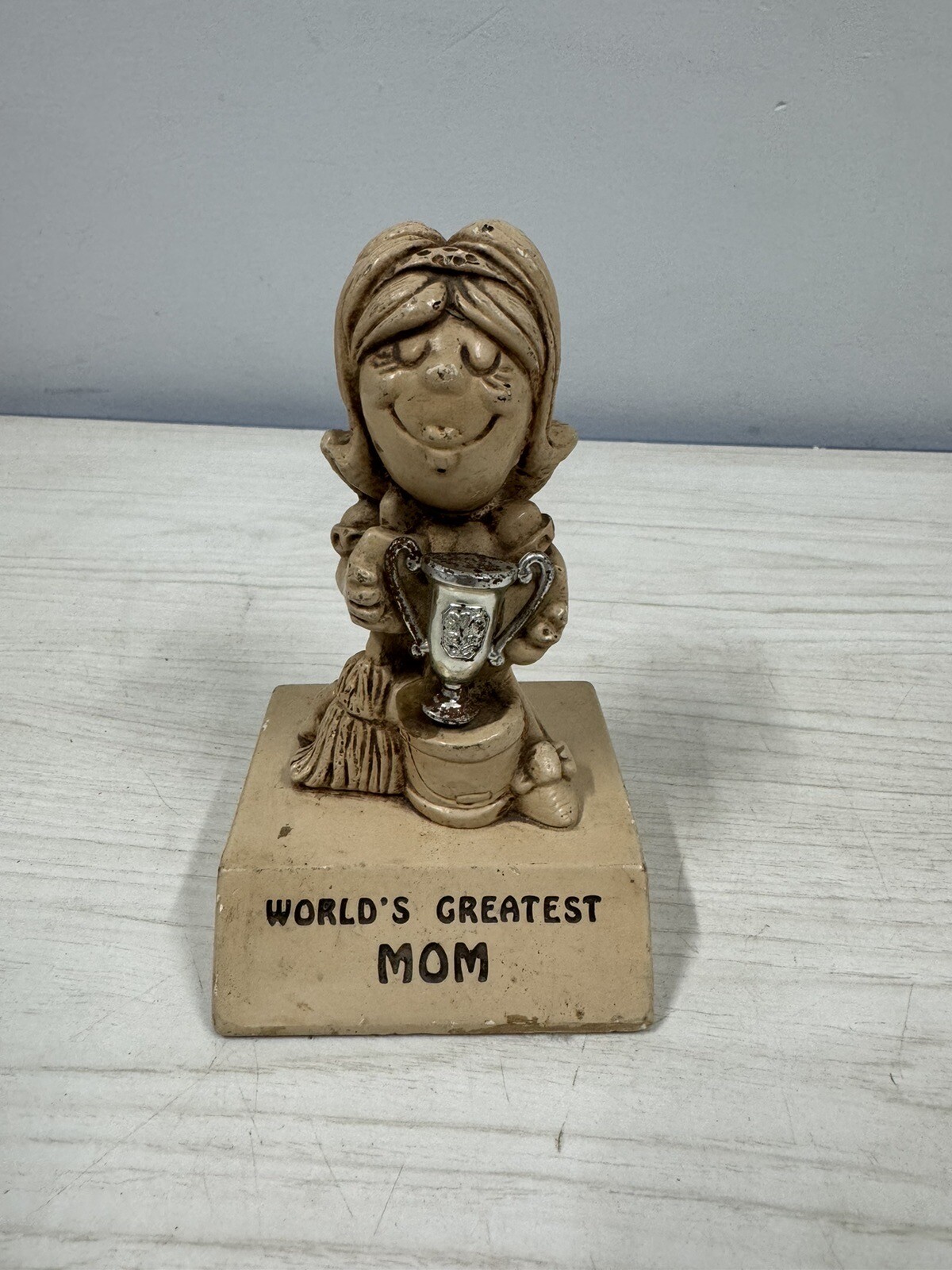 Vintage Worlds Greatest MOM Trophy Figurine-The Best Valentine Gift For Mom!