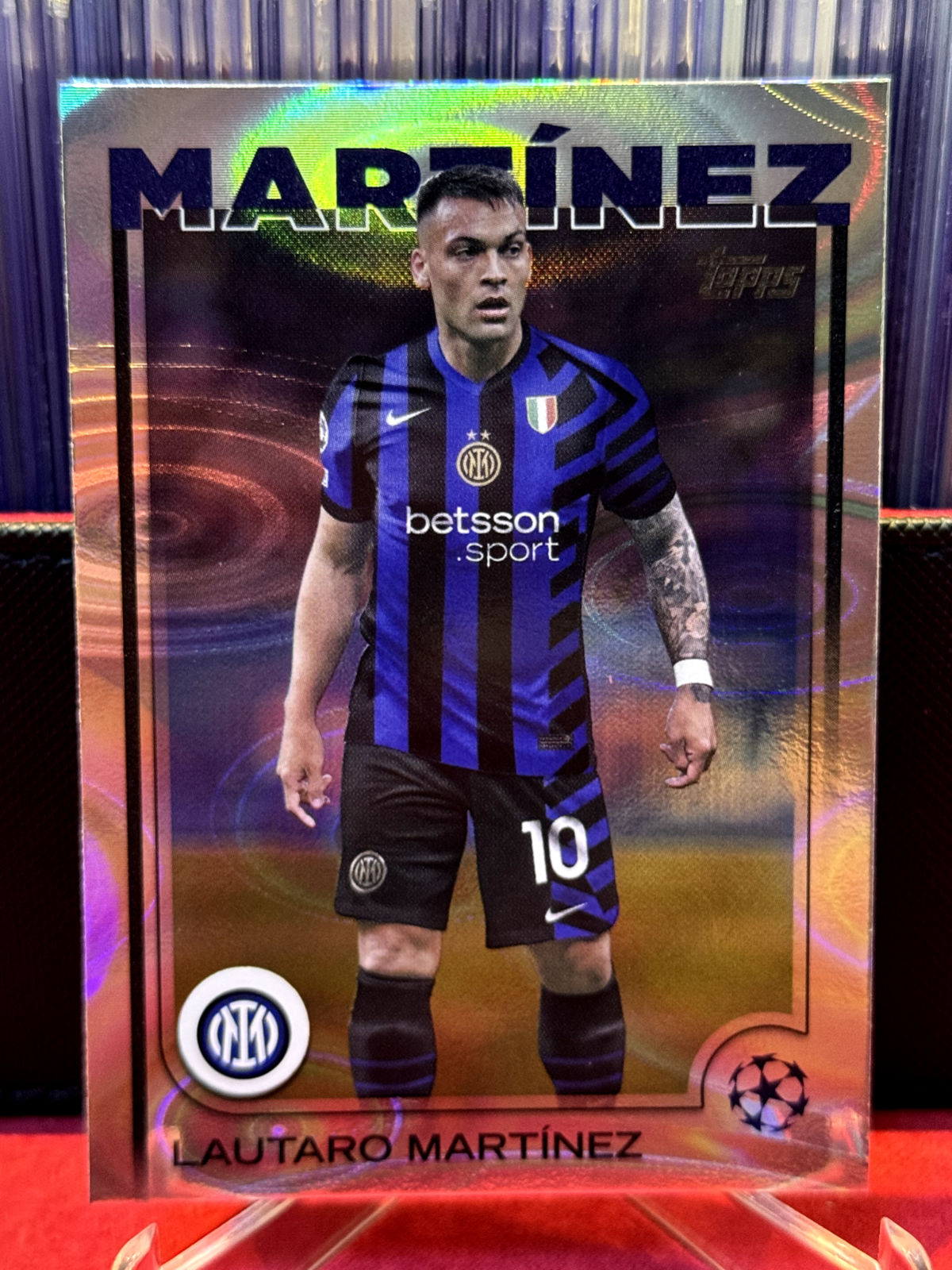 Topps UCC 2024-25 Lautaro Martinez Rain Drops Refractor