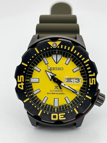 Pre-owned Seiko Prospex Yellow Monster Srpf35k1 Special Edition Model 200m Diver Watch