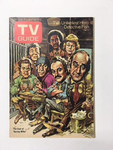 Barney Miller - TV Guide Magazine 1976 - COVER & BACK COVER ONLY
