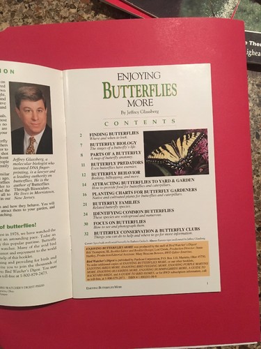 Enjoying Butterflies More ~ Backyard Paperback Book Booklet by Glassberg ~ New