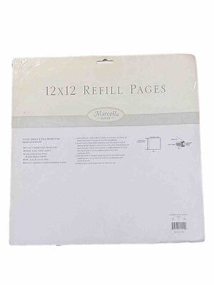 Scrapbook Refill Pages 12x12 Marcella by Kay 10 Insert Sheets Page Protectors  