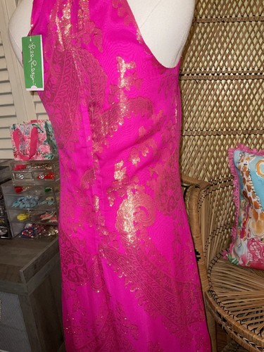 Pre-owned Lilly Pulitzer Franconia Maxi Dress Magenta Paisley Chiffon ? Size 2 ? In Purple