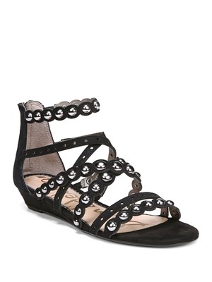 

SAM EDELMAN Женские черные босоножки-гладиаторы на танкетке Dustee Almond, размер 6,5 м, Черный, F7855L1