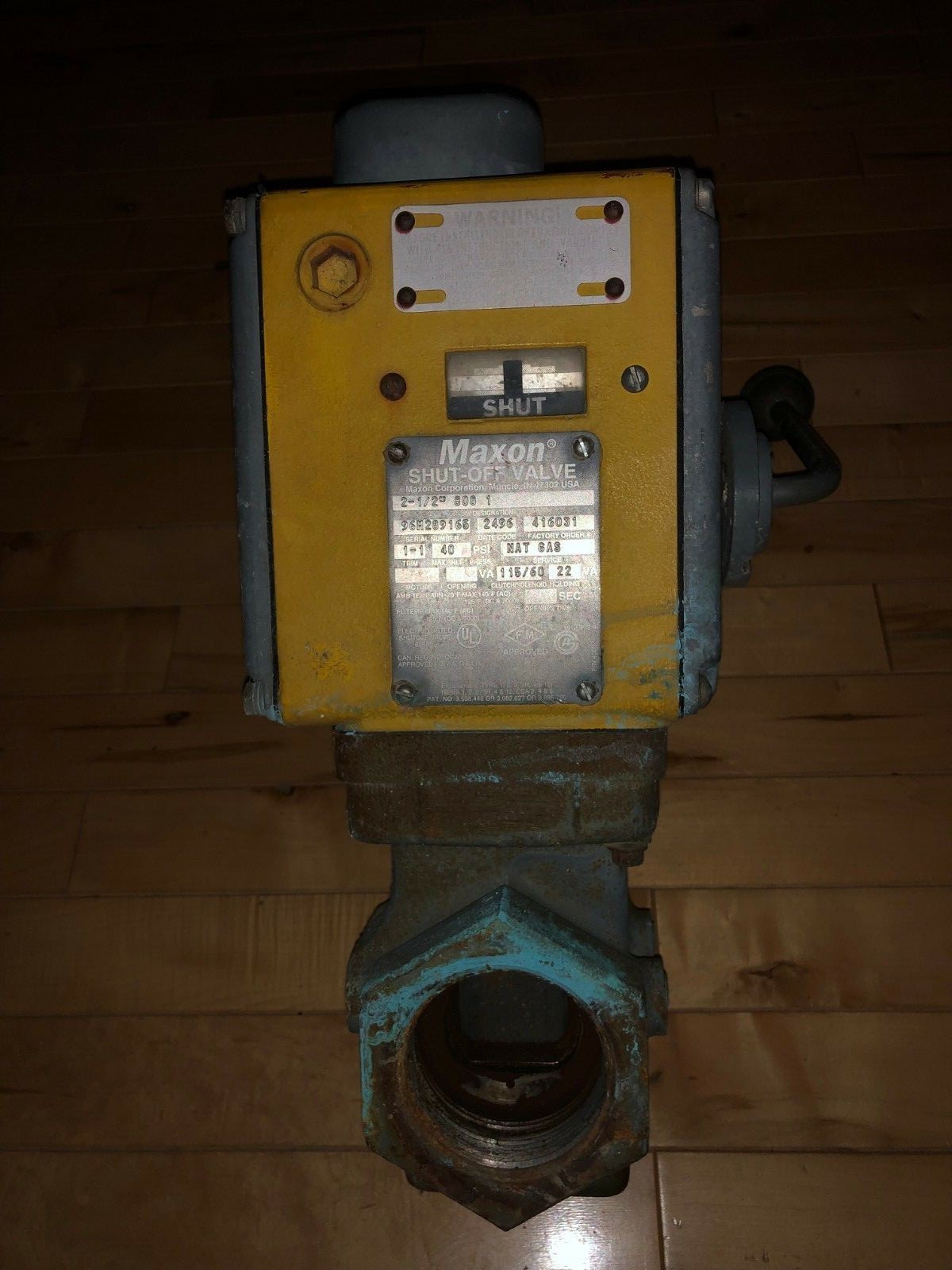 MAXON 40PSI 115V NATRUAL GAS SHUTOFF VALVE 2.5