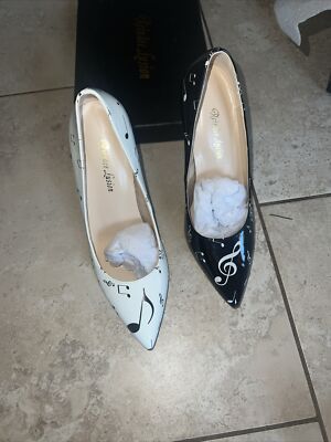 Reindee Lusion Size 7 High Heels Music Notes Mrsp 55 4.72 Heel