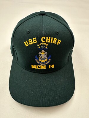 The Corps USS Chief MCM 14 CSTT Dark Green Baseball Cap Hat One Size
