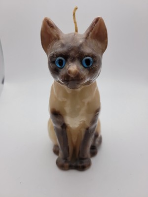 Siamese Cat 7 Inch Wax Candle